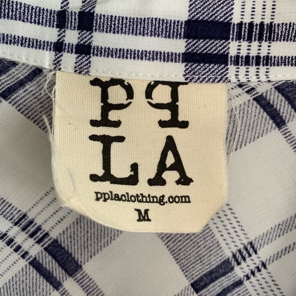Peoples Project PPLA Plaid Flannel Button Up Top - Picture 3 of 7